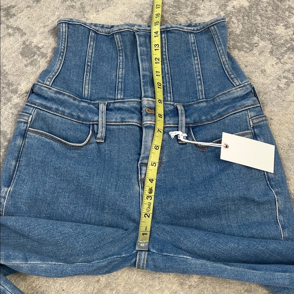 NWT Good American Corset Jean High Waist Duncan Blue Stretch Sz 4 27 - Picture 8 of 11